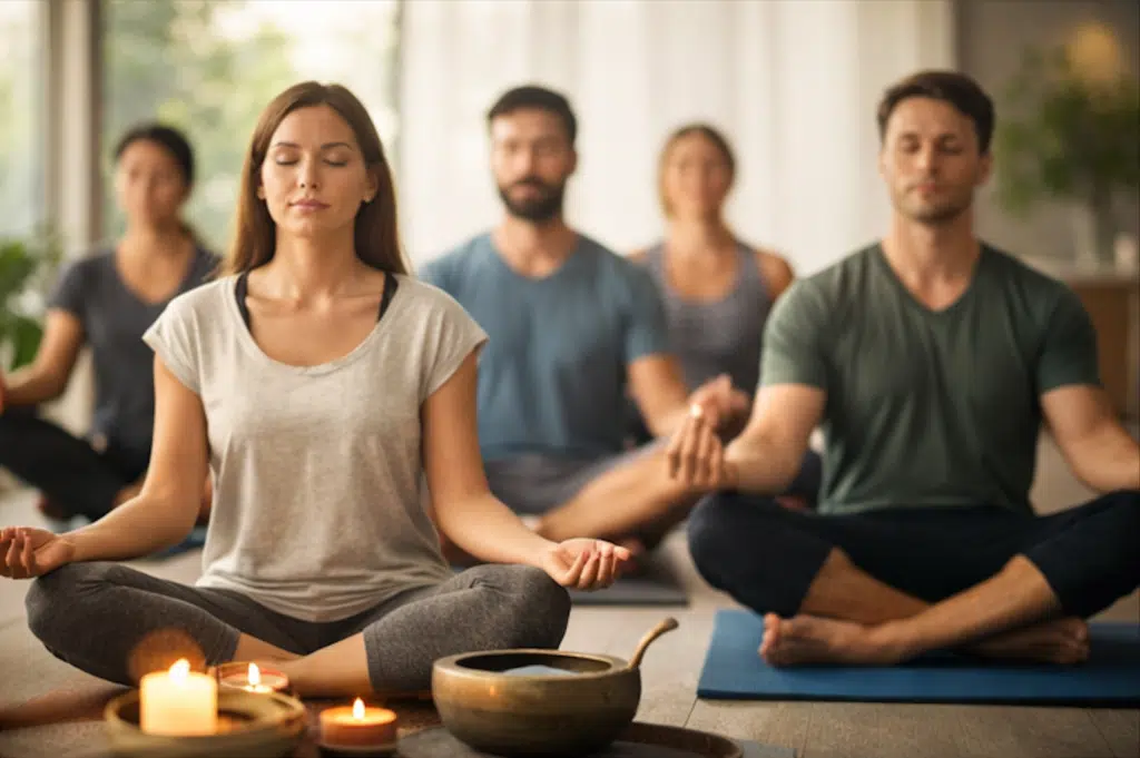 Cohésion de groupe Méditation en groupe à la bougie pour la cohésion d’équipe