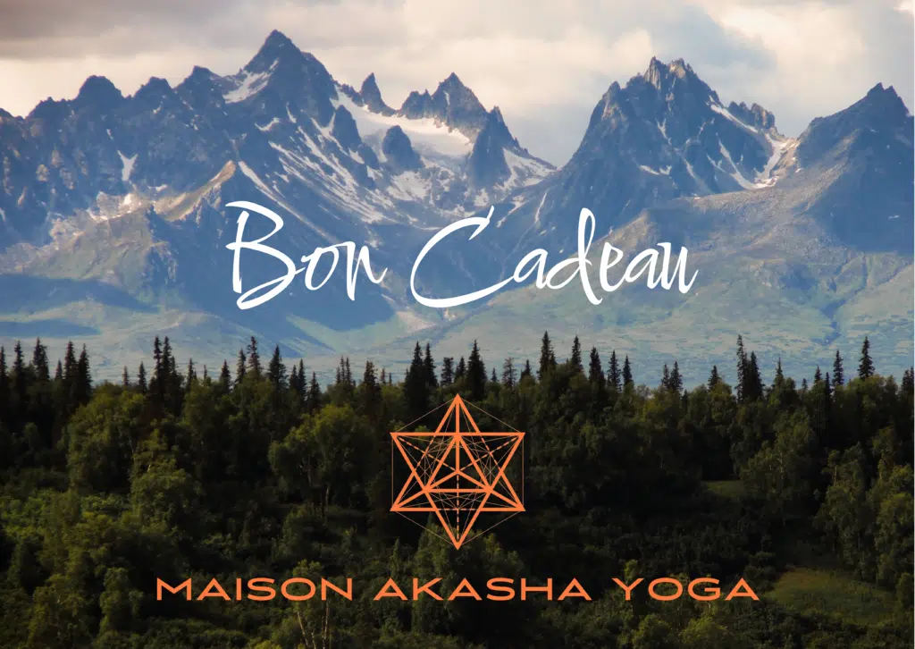 Bon cadeau - Maison Akasha Yoga Bon cadeau stage yoga Maison Akasha : carte imprimée dans son enveloppe dorée